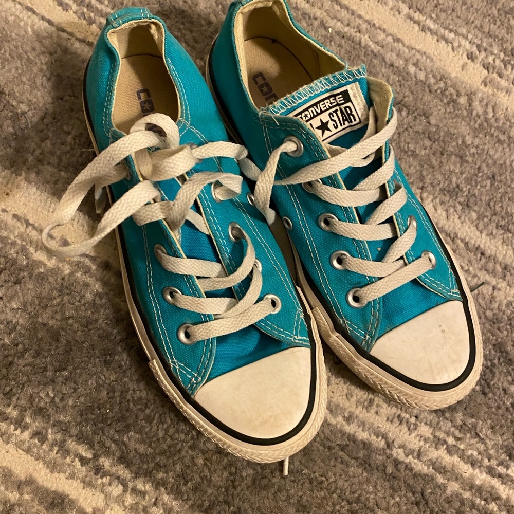 Aqua green converse sneakers